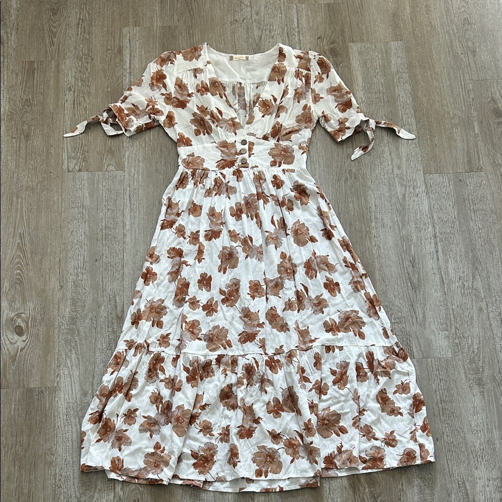 Altar’d State Rust Floral Maxi Dress